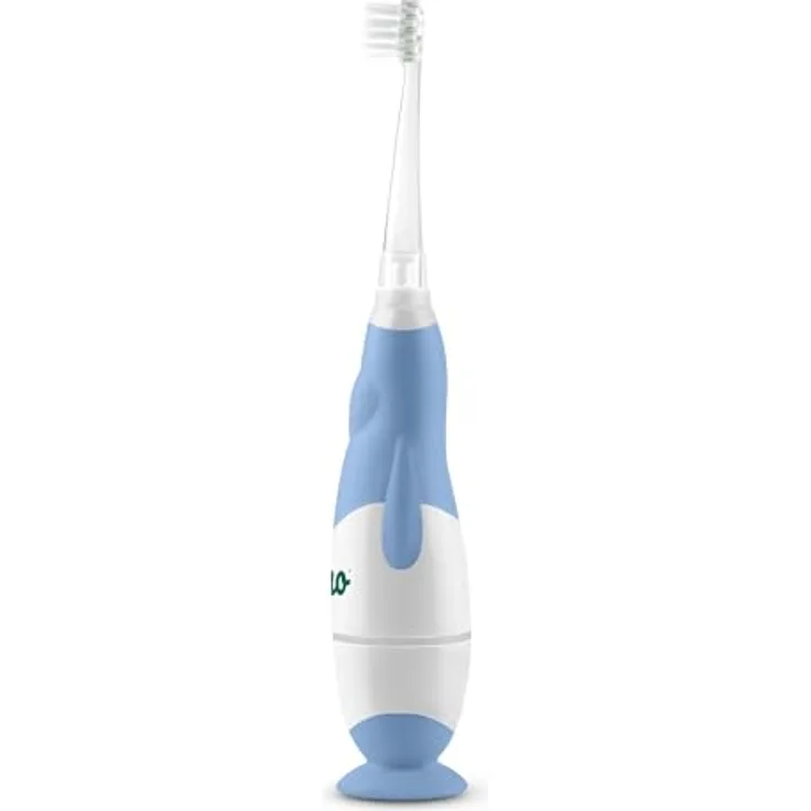 NENO Denti Blue, elektronische Zahnbürste für Kinder mit Saugnapf, LED-Hintergrundbeleuchtung und IPX 7 Wasserdichtheit