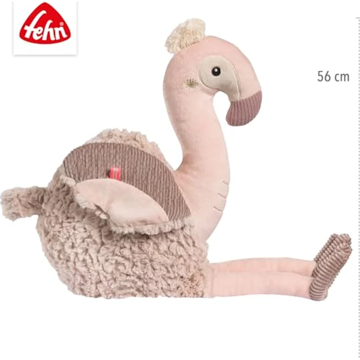 Fehn Kuscheltier Flamingo XL, Spielgefährte und Beschützer, 56 cm, Plüsch, maschinenwaschbar bei 30°C, für Babys ab 0+ Monaten – Bild 5