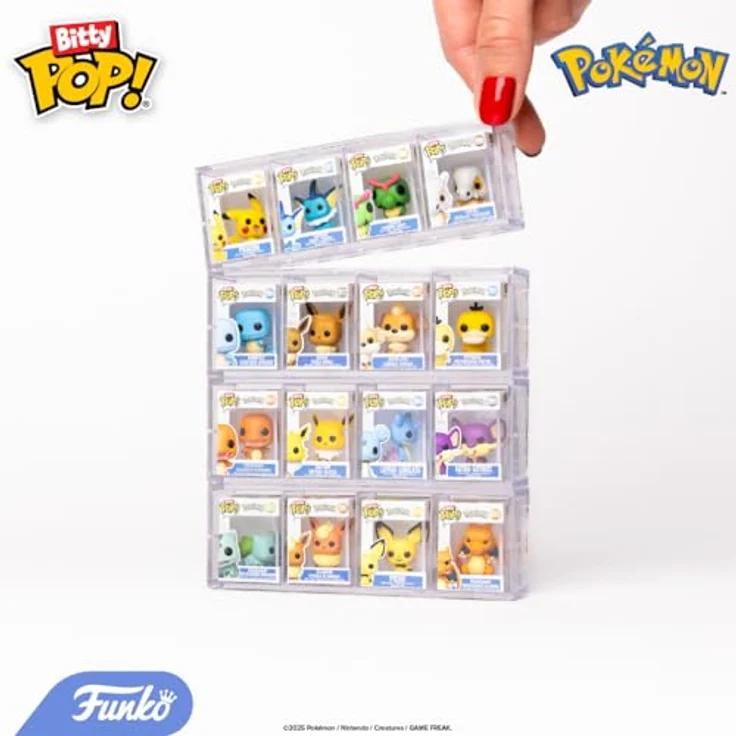 Funko Bitty Pop! Pokemon - Charmander 4PK mit Überraschungs-Mini-Figur, 0.9 Inch (2.2 cm) Sammlerstück, inkl. stapelbarem Display-Regal, perfektes Geschenk für Fans und Party-Accessoires – Bild 4