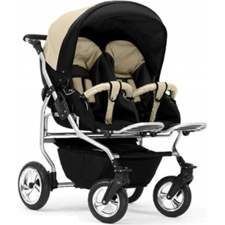 Elcar Zwillingskinderwagen 2 in 1 Duo Twin inkl. Sportsitze - 11 Teile - Komfortable Federung - in 20 Farben – Bild 3