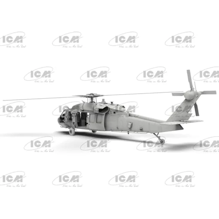 ICM ICM 48363 - Modellflugzeug Black Hawk Down, 1:48 Bausatz mit 310 Teilen, unlackiert, inkl. 6 Aufklebern – Bild 5