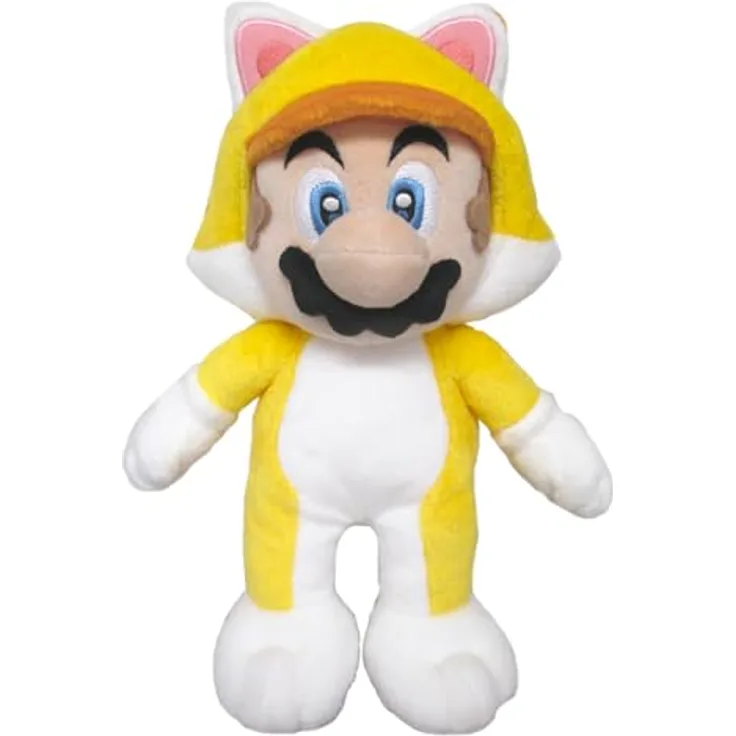 Together Plus Super Mario 3D Land – Katzen-Mario Plüschtier 24 cm, offiziell lizenziertes Nintendo Produkt, weich und detailreich gestaltet