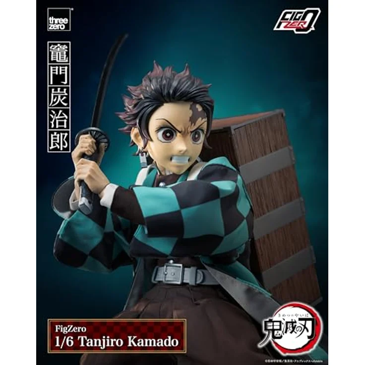 ThreeZero Demon Slayer: Kimetsu no Yaiba FigZero Actionfigur 1/6 Tanjiro Kamado, detailreiche Nachbildung aus PVC, ABS und Metall, 27 cmhöhe, inklusive Zubehör – Bild 14