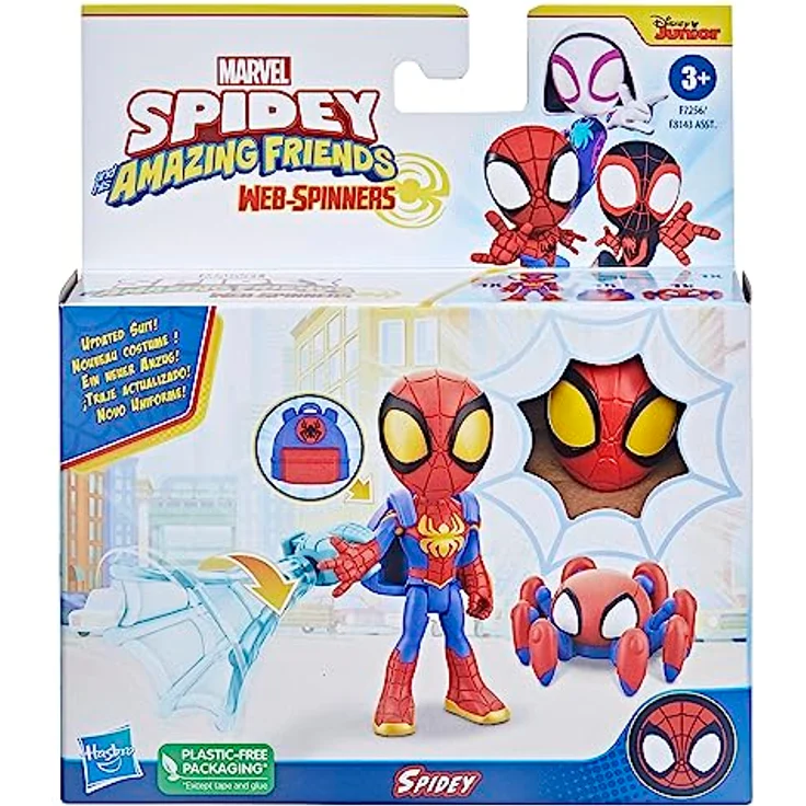 Spidey and his Amazing Friends Marvel Web-Spinners Spidey Action-Figur mit drehbarem Netz-Accessoire, ideales Geschenk für Kinder – Bild 2
