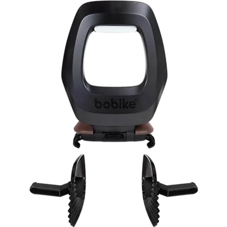 Bobike Fahrradkinderrücksitz ONE JUNIOR für 26“ bis 29“ Laufräder, Schwarz/Dunkelbraun, TÜV GS - EN 14344 zertifiziert – Bild 4