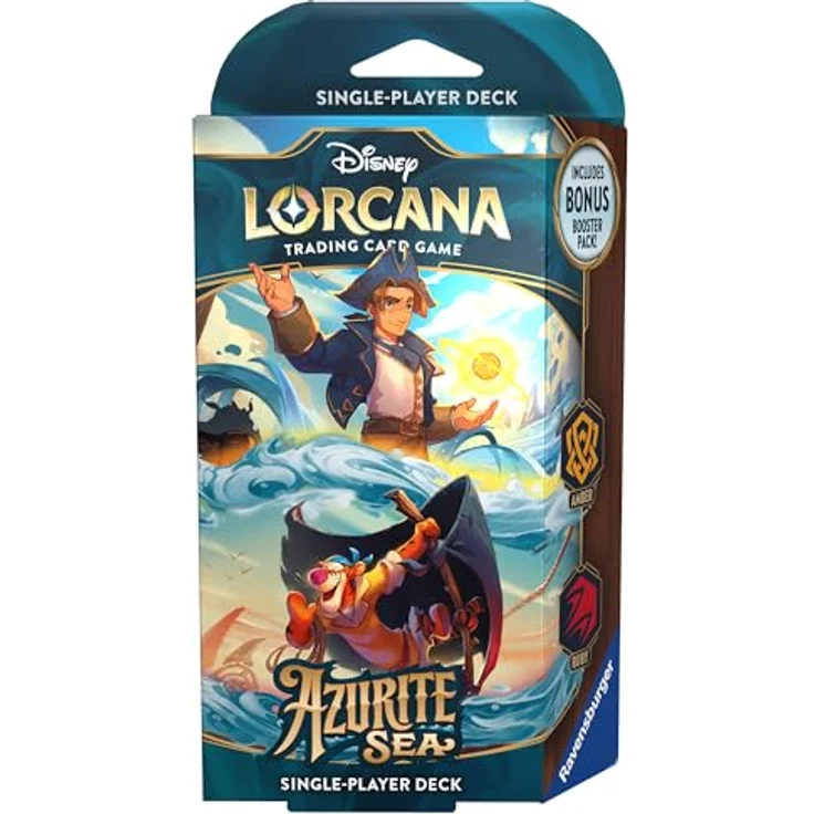 Ravensburger Disney Lorcana Trading Card Game: Azurite Sea - Amber and Ruby Deck (Englisch) - Vorgefertigtes Einzelspieler Deck mit 60 Sammelkarten – Bild 2