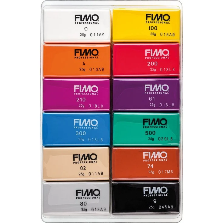 STAEDTLER FIMO professional 8043 C Modelliermasse-Set - Basic Colours, Modelliermasse für anspruchsvolle Projekte, 350g, in sorgfältig ausgewählten Basisfarben – Bild 1