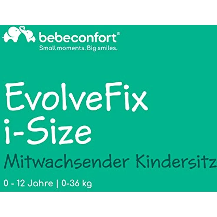 Bebeconfort EvolveFix i-Size, um 360° drehbarer Kindersitz, Kindersitz der Gruppe 0 1 2 3, ISOFIX-Kindersitz, ab Geburt bis zu 12 Jahren, bis zu 36 kg, 40-150 cm, Black Mist – Bild 3