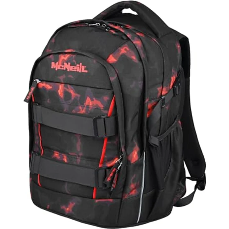 McNeill Schulranzen Luca 2.0, 2-tlg. Set aus Polyester, ergonomisches Rückensystem, 28 l Volumen, Farbe ashh – Bild 5