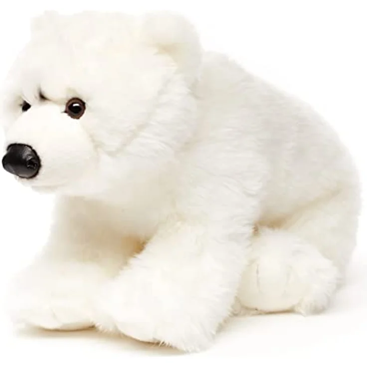 Uni-Toys - Eisbär Junges - 36 cm (Länge) - Plüsch-Bär, Polarbär - Kuscheltier – Bild 3