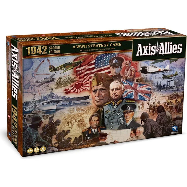Avalon Hill Axis & Allies: 1942 Second Edition, Brettspiel für 2–5 Spieler zur strategischen Kriegsführung im 2. Weltkrieg, englische Version – Bild 1