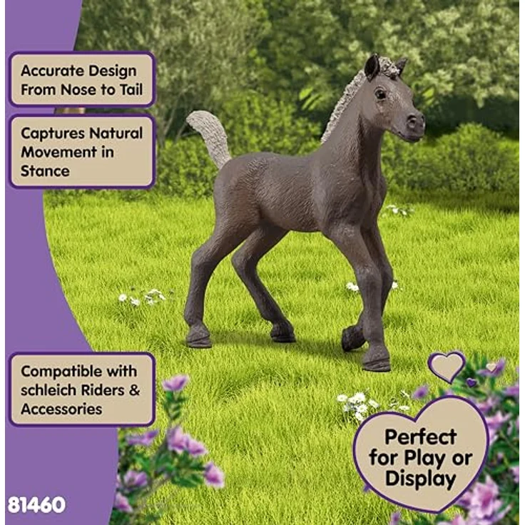 Schleich Sammelfohlen Darcy, graubraunes Fohlen mit hellem Schweif, 10 x 2 x 8 cm – Bild 4