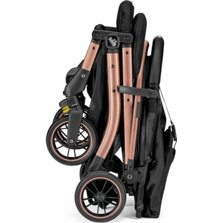 CAM Il Mondo del Bambino - art. 832/T194 - Sportwägen Compass 2. 0 - perfekt von 0 bis 4 Jahren - geschlossen kann es wie ein Trolley transportiert werden - JACQUARDSCHWARZ – Bild 3