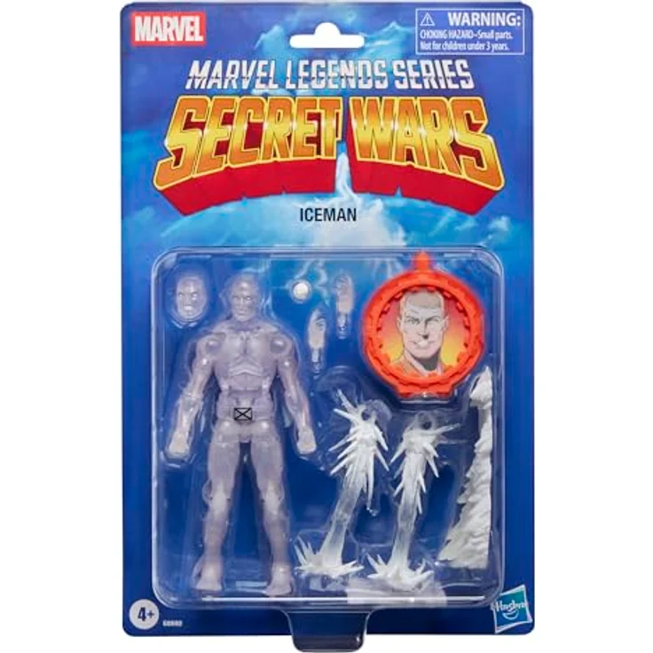 Marvel Legends Series Secret Wars Ice Man, X-Men Retro Action-Figur zum Sammeln, 15 cm mit austauschbaren Köpfen und Eiseffekten – Bild 1
