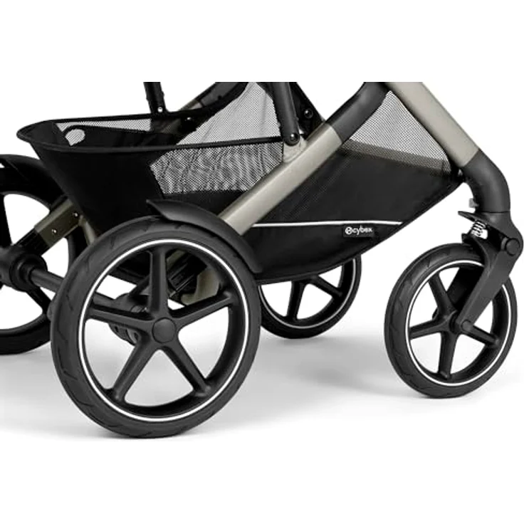 Cybex Talos S Lux, All-Terrain Kinderwagen mit pannensicheren Rädern und fortschrittlicher Federung, Moon Black – Bild 7