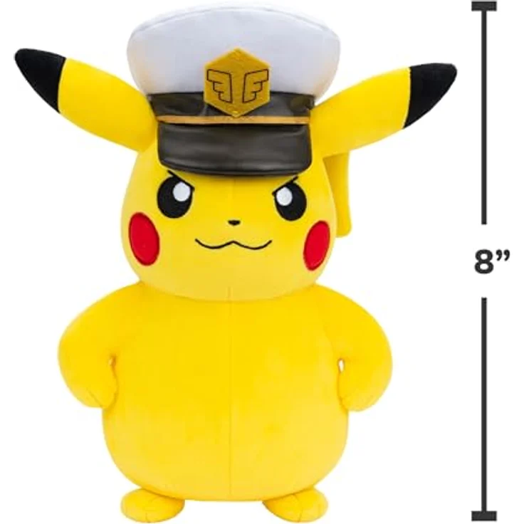 Pokémon Captain Pikachu Plüsch, 20 cm kuscheliges offizielles Pokémon-Kuscheltier – Bild 5