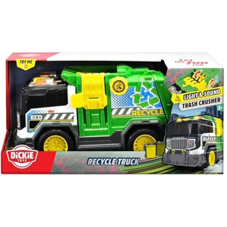Dickie Toys Recycle Truck, Spielzeug-LKW mit Licht und Sound, 30 cm, inkl. Batterien, für Kinder ab 3 Jahren – Bild 7