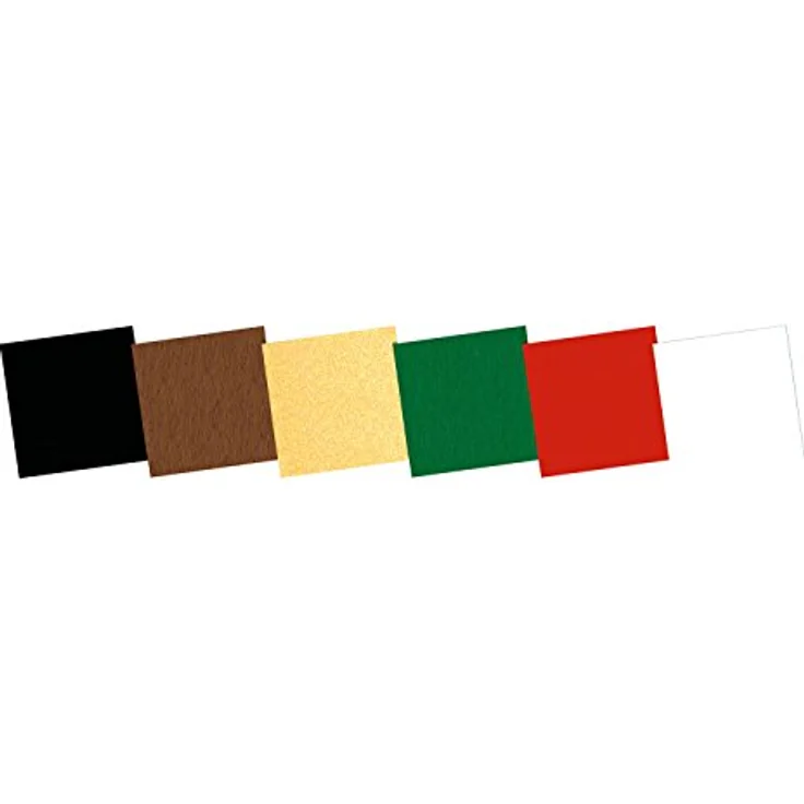 Ursus 3236199 Faltblätter Weihnachten, 100 Blatt Tonzeichenpapier 130 g/qm, durchgefärbt, 6 Farben, ca. 14 x 14 cm, hohe Farbbrillanz und Lichtbeständigkeit – Bild 2