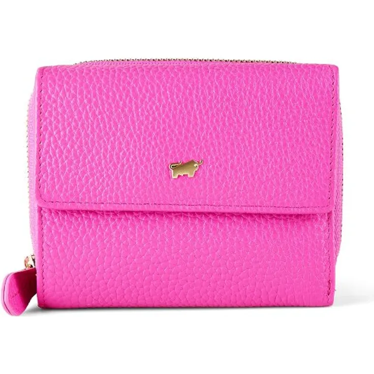 Braun Büffel Asti Geldbörse RFID, Kinderportemonnaie aus 100% Leder, pink, 12 cm x 9.5 cm x 3 cm