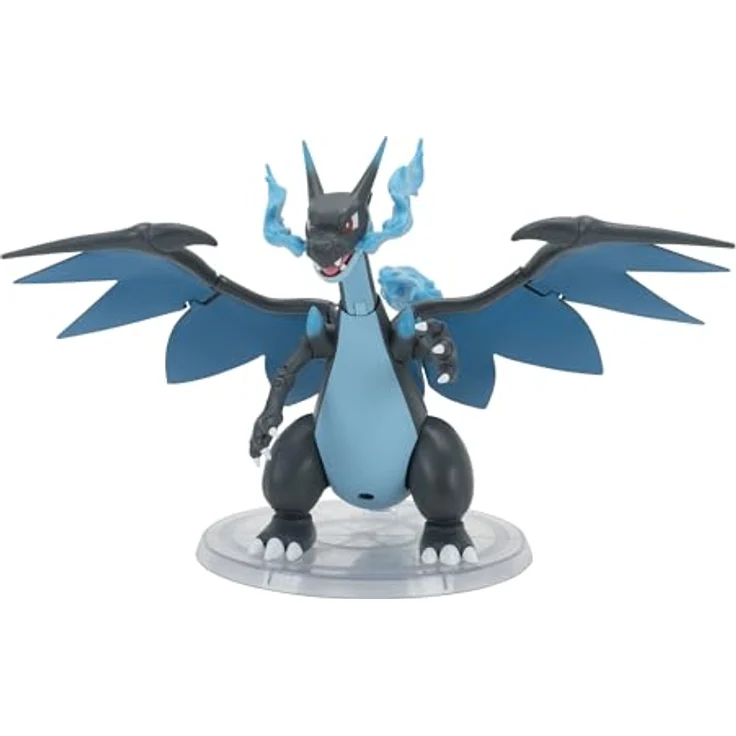 Pokémon PKW3428 Mega-Glurak X, 15cm bewegliche Sammelfigur mit über 15 Bewegungspunkten, authentische Details – Bild 1