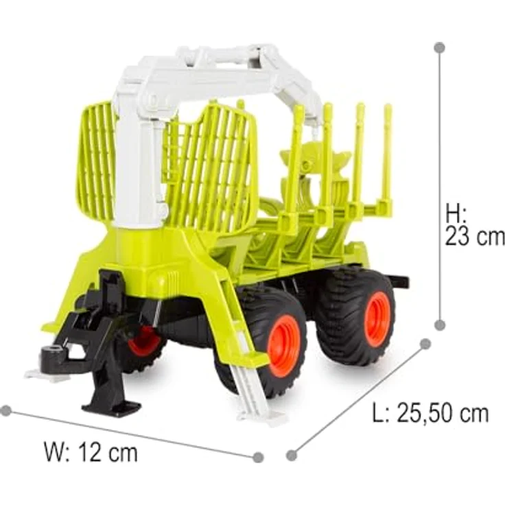 JAMARA 423256 Holzrückewagen mit Kranarm 1:24S, Forstwirtschaft Zubehör, manuelle Bedienung, 360° Schwenkbereich – Bild 3