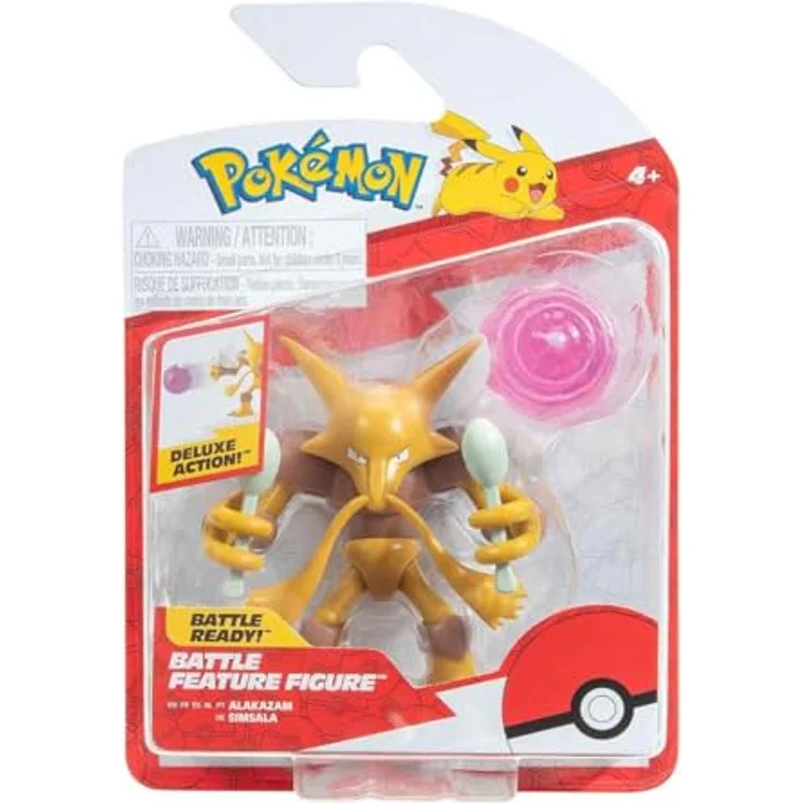 Jazwares Pokémon Battle Feature Figur Simsala, 11 cm Actionfigur in Battle-Pose – Bild 4