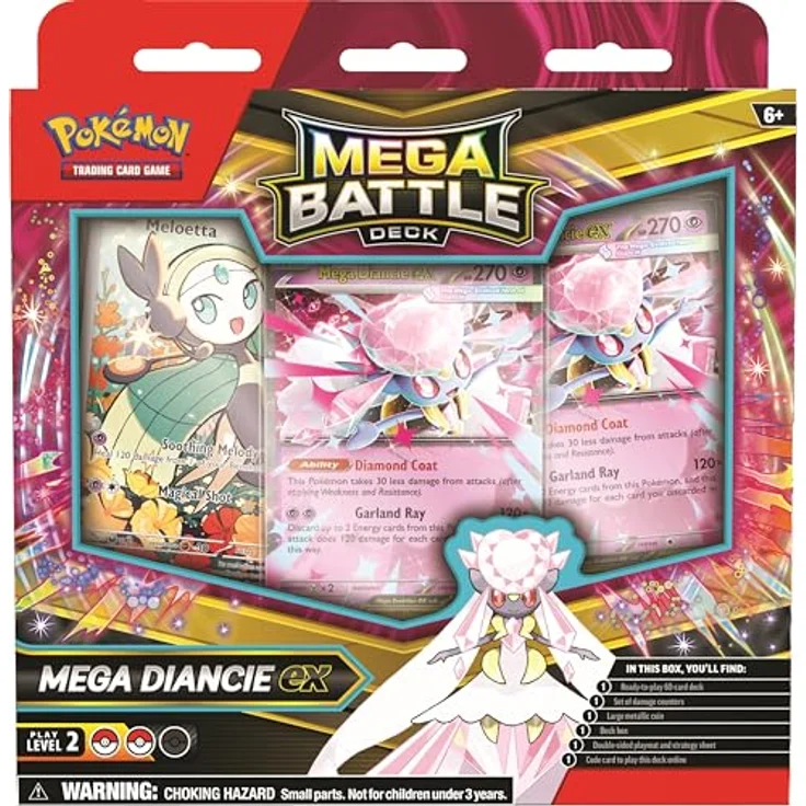 Nintendo Pokémon-Sammelkartenspiel: Mega-Battle-Deck – Mega-Gengar EX / Mega-Diancie EX, 60 spielbare Karten mit Zubehör und Online-Code – Bild 2