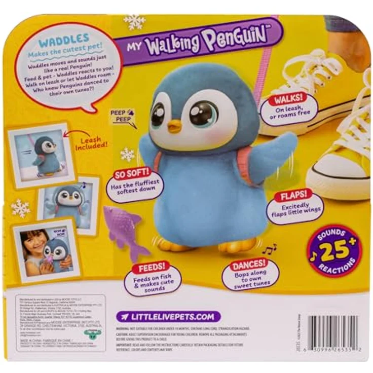 Moose Plüschfigur Little Live Pets: My Pet Penguin, interaktiver Baby-Pinguin mit mehr als 25 Geräuschen und fütterbaren Snacks – Bild 6