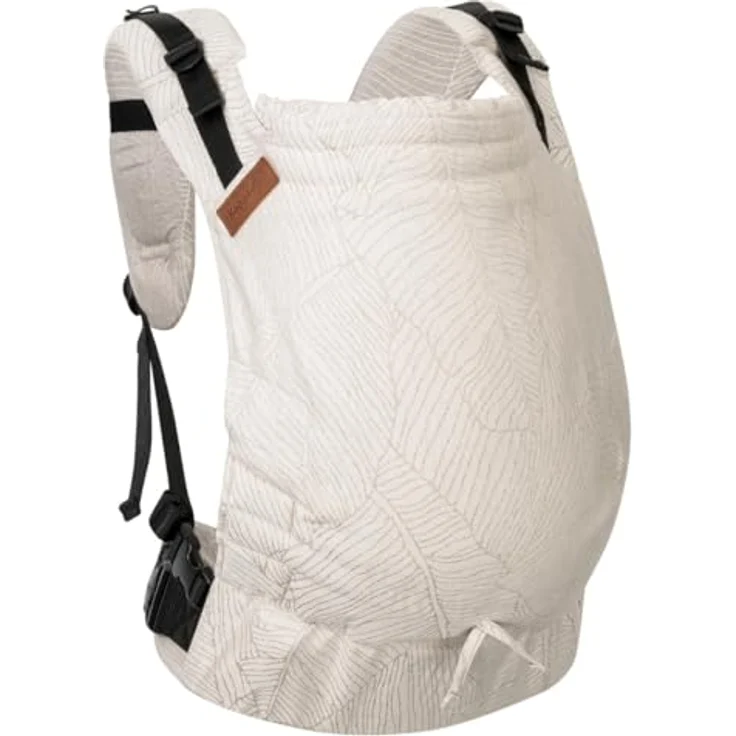 Hoppediz Babytrage Buckle, Fullbuckle für Neugeborene (3,5 - 20 kg) mit 2 Schnallen Optionen, ergonomisch verstellbar, in neutralem Design – Bild 1
