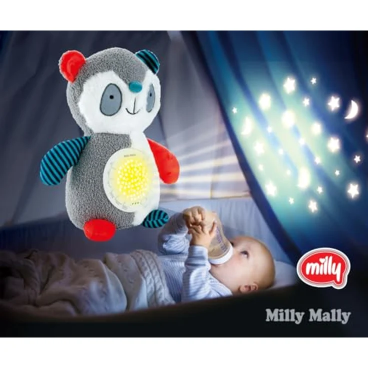 Milly Mally Plüschtier Milly Panda, 35 cm mit Projektor für gemütliche Schlafmomente – Bild 5