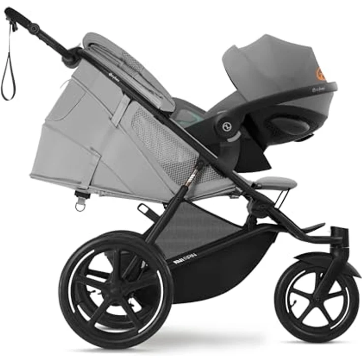 Cybex Avi Spin, Kinderwagen für City-All-Terrain und Jogging, schwenkbares Vorderrad, luftbereift, vollständig flach liegend, von Geburt an nutzbar – Bild 9