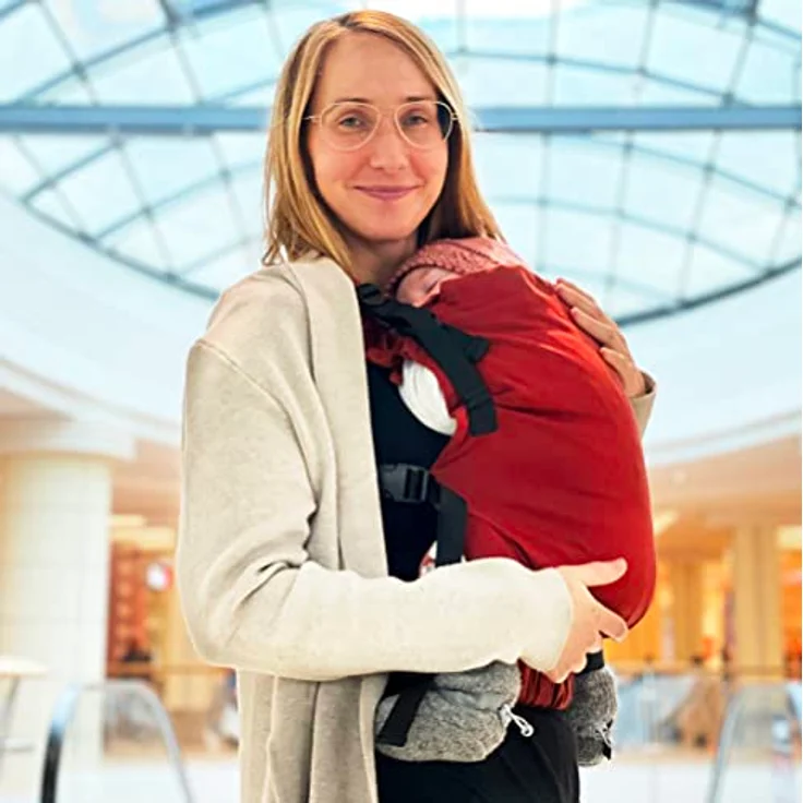 Didymos DidyFix, Babytrage mit verstellbarem Rückenteil und gepolsterten Schultergurten, Rusty Red – Bild 6