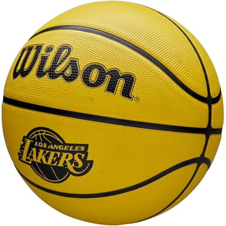 Wilson NBA Team Tribute Solid Basketball, Los Angeles Lakers, dreischichtiger Ball mit eingearbeitetem Design – Bild 3