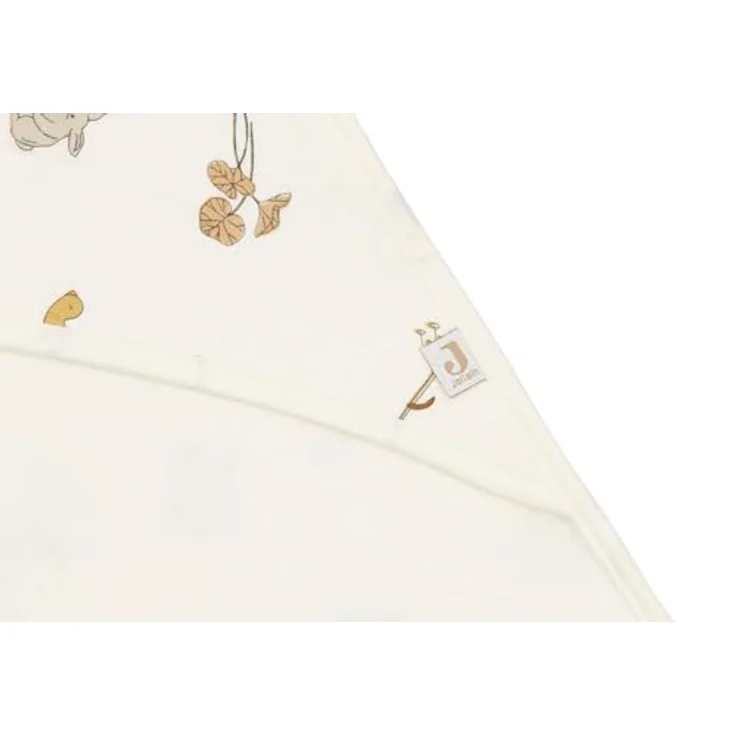 Jollein Kapuzenhandtuch Baby Riverside 100% Baumwolle 75x75cm OEKO-TEX-Zertifiziert Ivory - 2 in 1: Kapuzenhandtuch und Einschlagdecke - Mädchen und Jungen – Bild 5