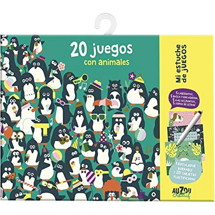 Auzou XOU-88612 20 Targetas Tierspiele