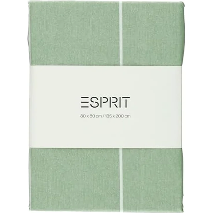 Esprit Home NEU! Premium Bettwäsche 135 x 200 cm Baumwolle 2teilig - Grün - inkl. einem Kopfkissenbezug 80x80cm - ESPRIT Renforce Bettwäsche aus 100% Baumwolle, mit sportlichen Längsstreifen und elegantem Design – Bild 2