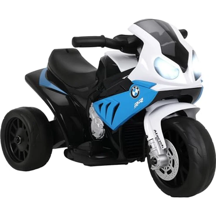 HOMCOM BMW S1000RR 6V Elektromotorrad mit Scheinwerfer und Musik, blau, für Kleinkinder von 18 bis 36 Monaten – Bild 1