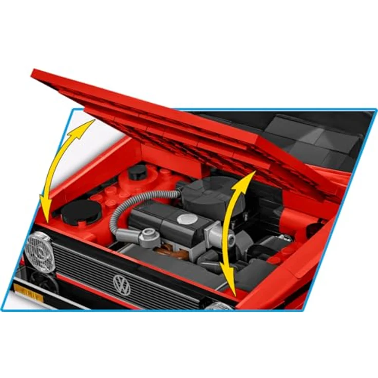 Cobi VW Golf I, Modellbausatz im Maßstab 1:12 mit 1510 Teilen und beweglichen Elementen – Bild 6