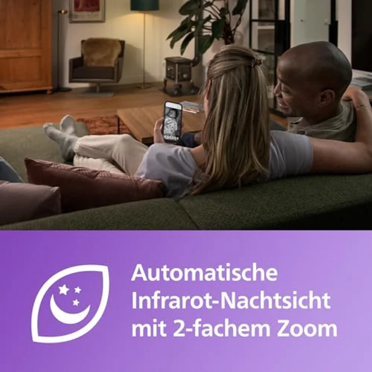 Philips Babyphone AVENT Baby Monitor Connected Babykamera SCD643/26, grau – Bild 4