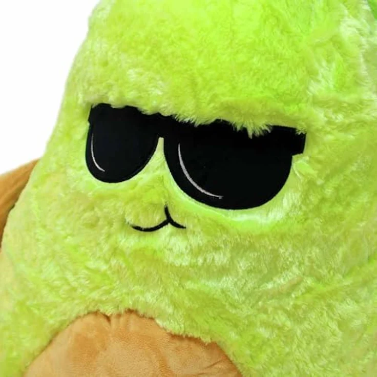 BEMIRO Avocado Kuscheltier XXL – 80 cm Groß, Gestickte Gesichter, Mit Schlaufe, Kuschelig Weich, 2 Motive Wählbar (Cool) – Bild 2
