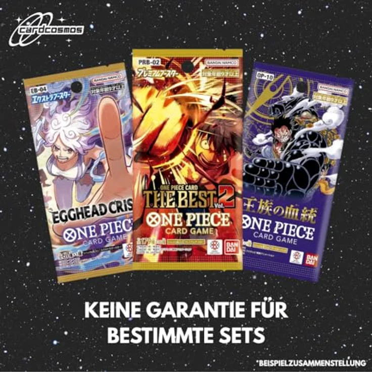 cardcosmos One Piece Card Game 3er Mystery Booster Set, 3 verschiedene japanische Boosterpacks, original verpackt für Sammler & Spieler – Bild 3
