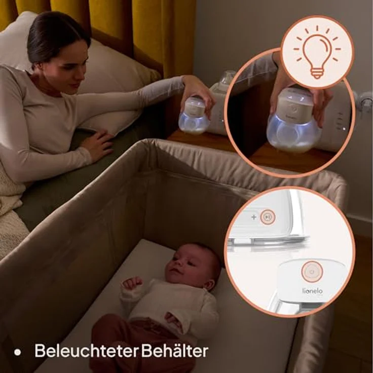 Lionelo Fidi Free Lumi, elektrische Milchpumpe aus Silikon mit einfacher Reinigung und leisem Betrieb – Bild 6