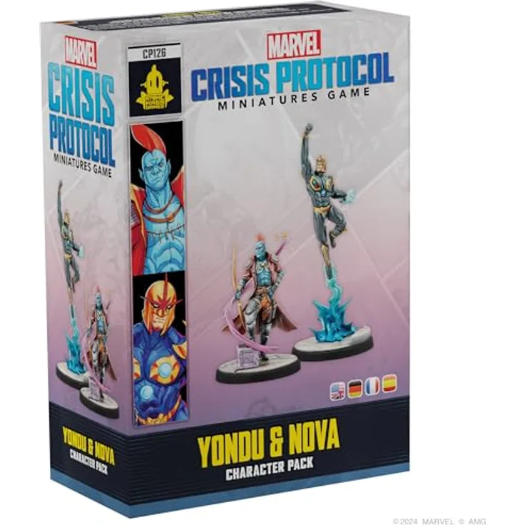 Atomic Mass Games AMGD2131 - Marvel: Crisis Protocol Yondu & Nova Character Pack, spielbare Miniaturfiguren für das Tabletop-Spiel