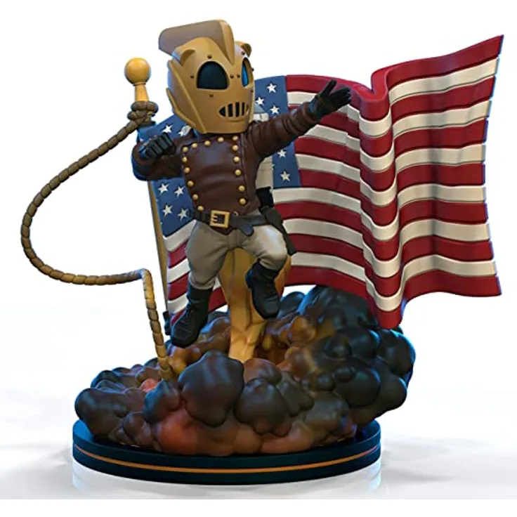 Quantum Mechanix DIS-0116 The Rocketeer Q-Fig Elite, Sammelfigur ca. 12,7 cm hoch, offiziell lizenziertes Fanartikel