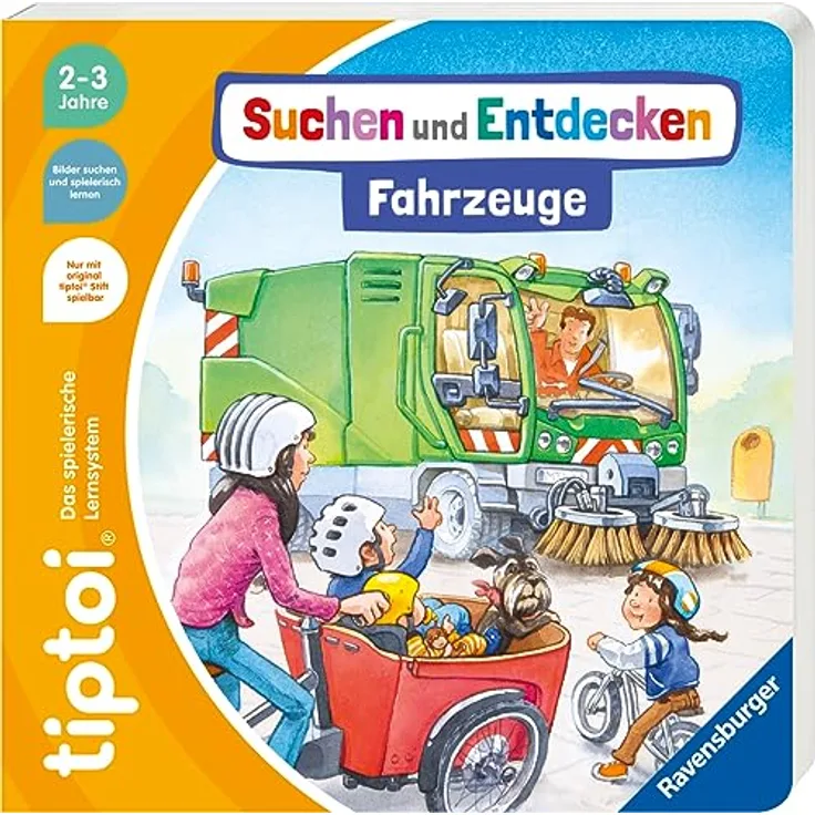 Ravensburger tiptoi® Suchen und Entdecken - Fahrzeuge, Buch für Kinder ab 2 Jahre, White