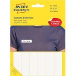 AVERY Zweckform Art. 51064, selbstklebende Namensetiketten für Kleidung, 120 Stück, 76x19mm, handbeschriftbar, einfach ablösbar, weiß