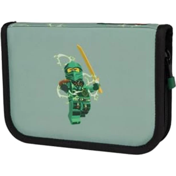 SKANDO BAGS LEGO® NINJAGO® Federmäppchen gefüllt, Spinjitzu Master mit Schulzubehör, Namensschild & Stundenplan, 20 x 14 x 4 cm – Bild 1