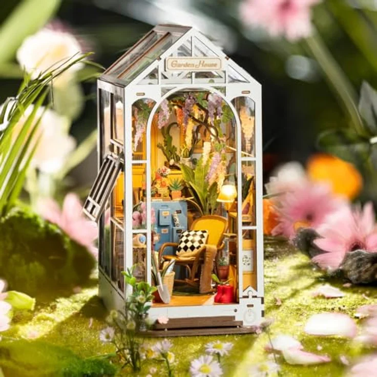 ROLIFE 3D-Puzzle Book Nook "Garden House", 176 Puzzleteile, multifunktionale Buchstütze und dekoratives Bastelspielzeug – Bild 7