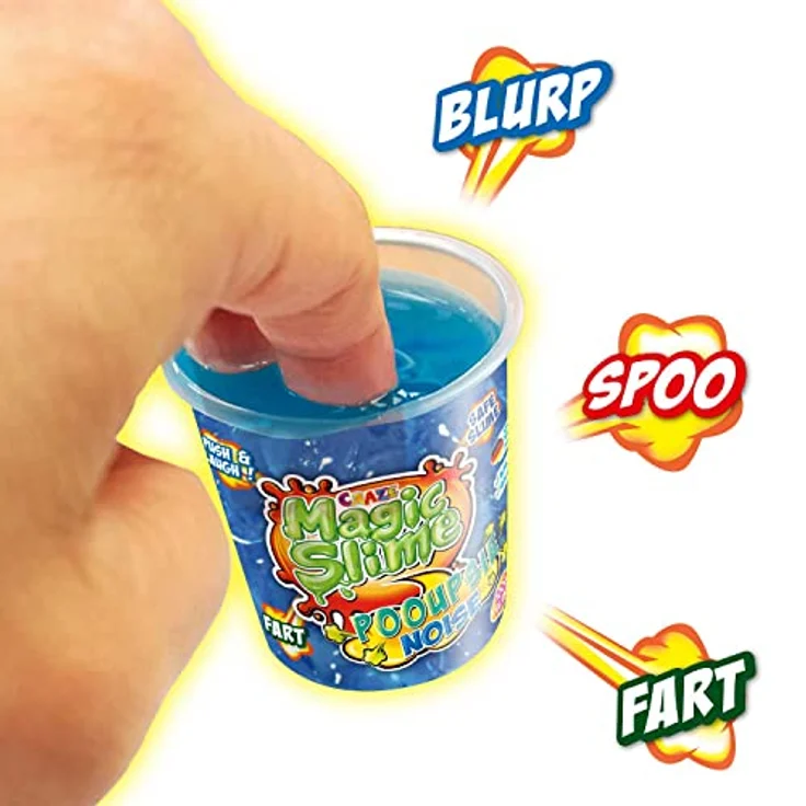 CRAZE Magic Slime POOUPSIE Noise 3X Set, dickflüssiger Pups Schleim, 3x 100g, Farbenmix, sicher und geruchsneutral – Bild 3
