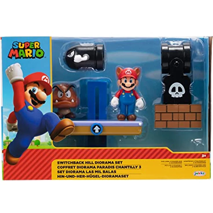 Jakks Pacific Super Mario Figuren Sammelfiguren Diorama Set, bewegliche Kunststofffiguren ab 3 Jahren – Bild 5